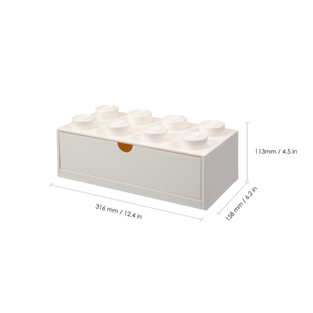 LEGO - 8 KNOBS DESK DRAWER WHITE (3) ML